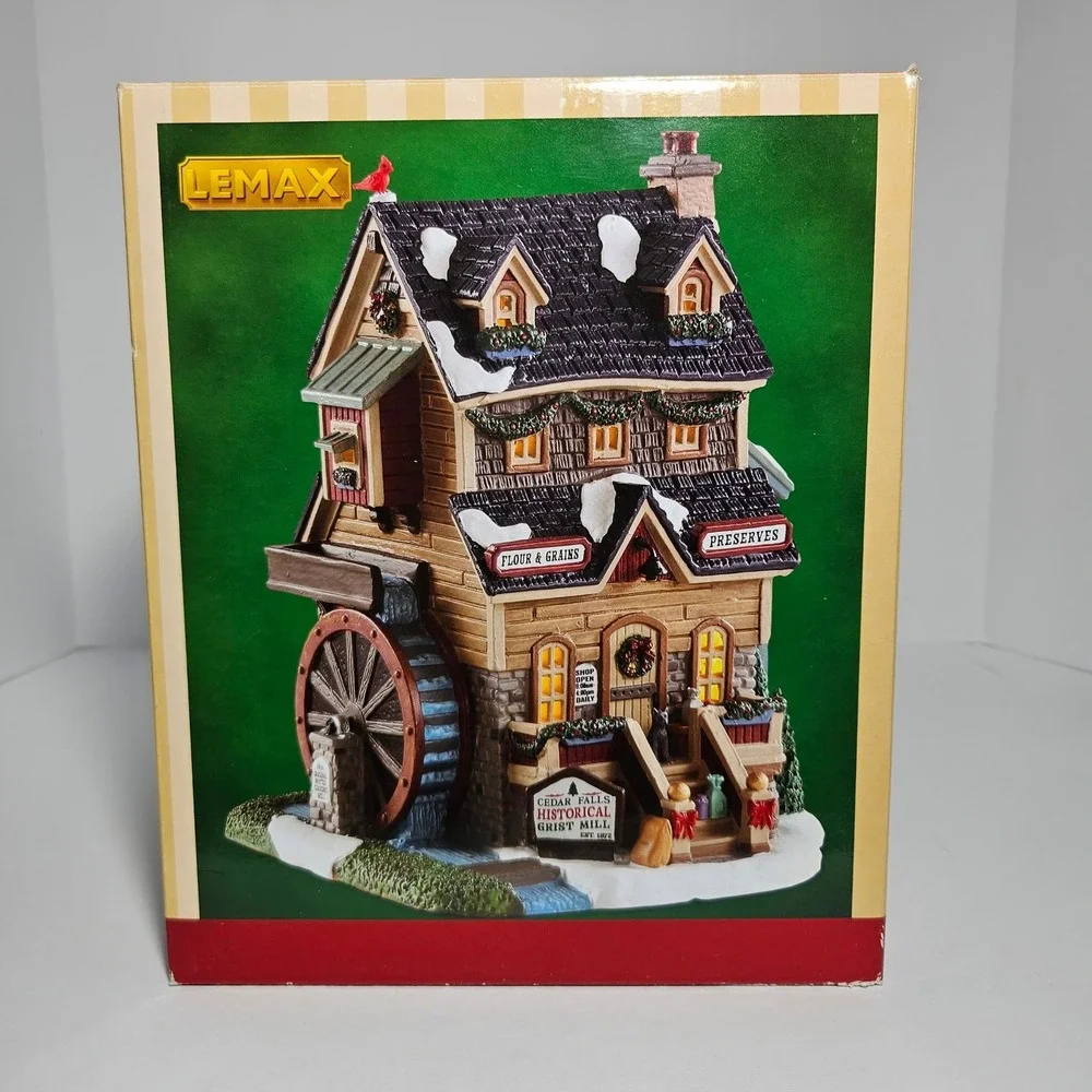Rare Lemax Caddington Village Cedar Falls Historical Grist Mill 85390